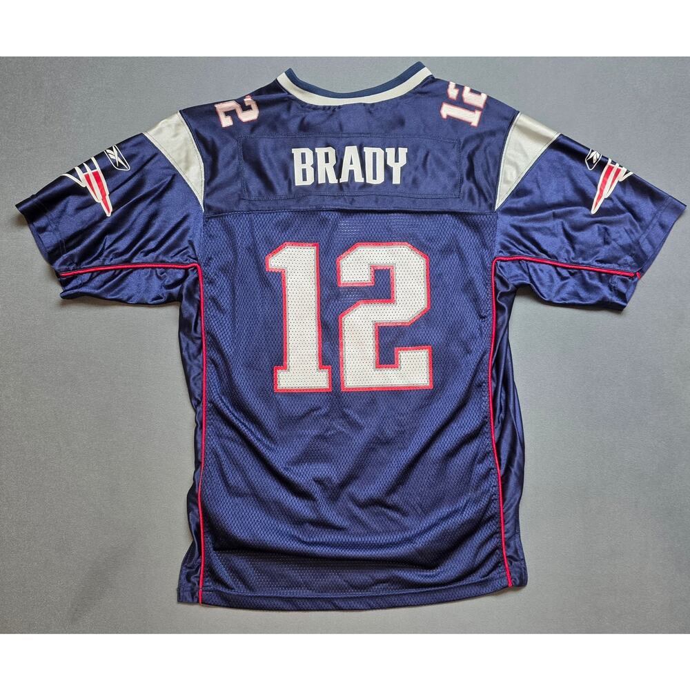 Nike Tom Brady #12 New England Patriots Youth Jersey Navy Size XL NFL - Picture 9 of 10